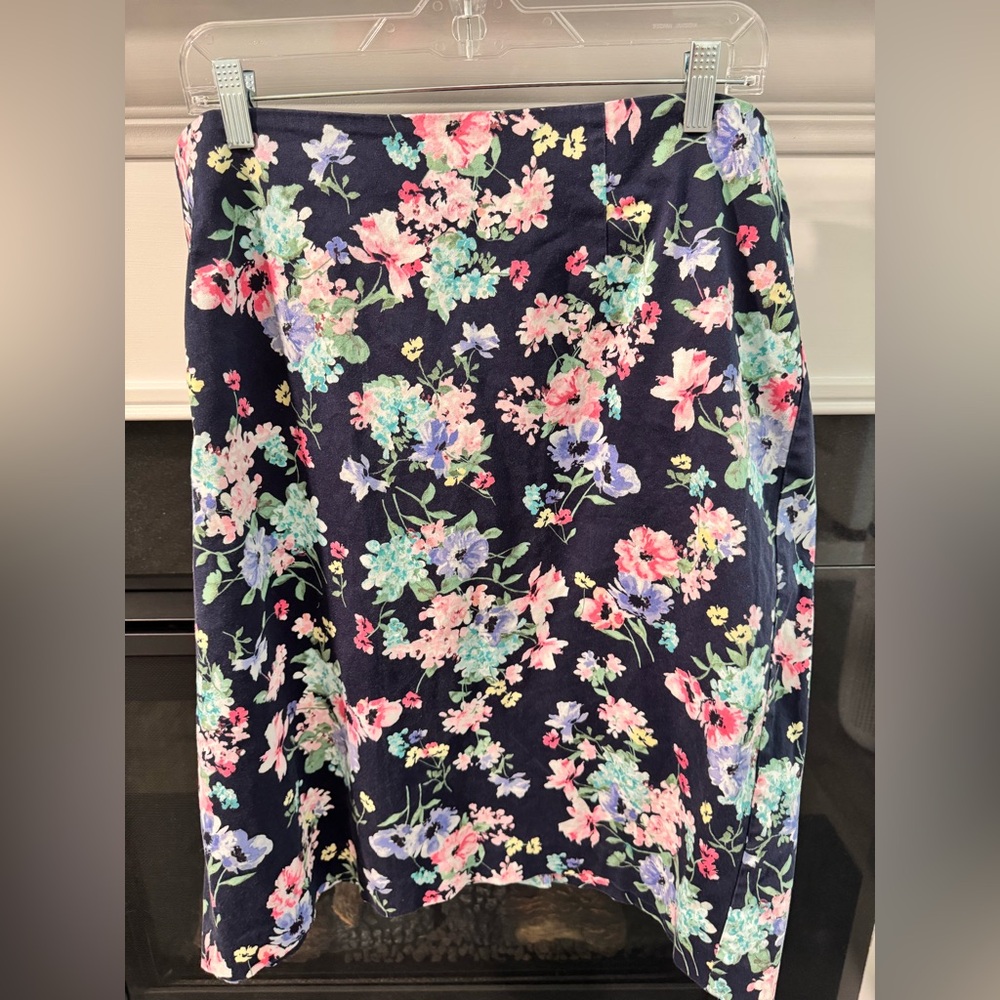 Talbots Floral Midi Pencil Skirt Casual Resort Wear